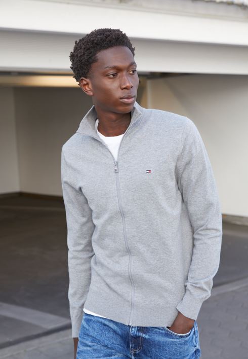 tõmblukk läbi kardigan RJV624259 keskmine hall kanarbik Tommy Hilfiger