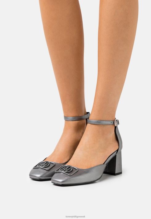 pidulikud kandilise varbaga klassikalised kontsad RJV627252 hõbedane Tommy Hilfiger