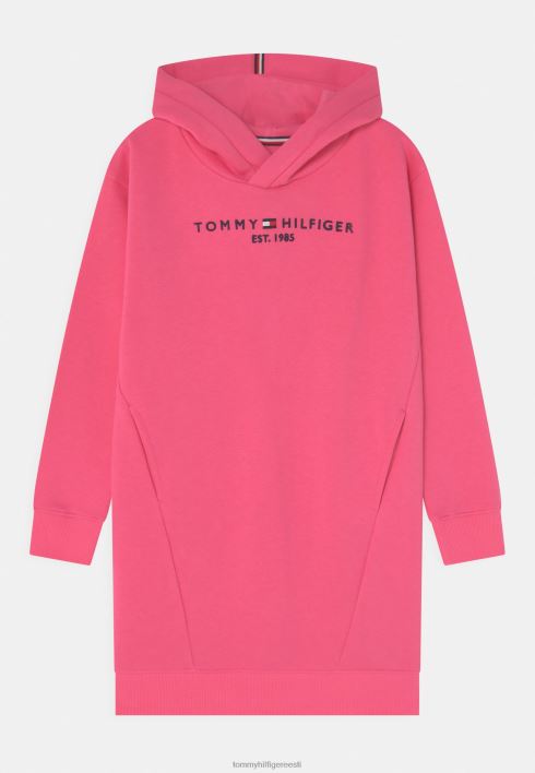 Essentsiaalne kapuutsiga kleit päevakleit RJV625301 roosa hoiatus Tommy Hilfiger