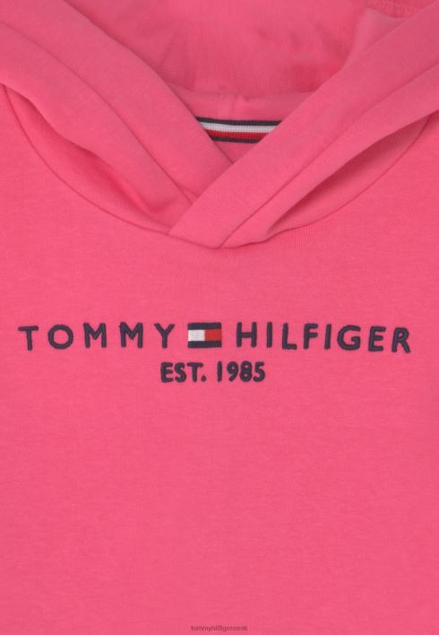 Essentsiaalne kapuutsiga kleit päevakleit RJV625301 roosa hoiatus Tommy Hilfiger