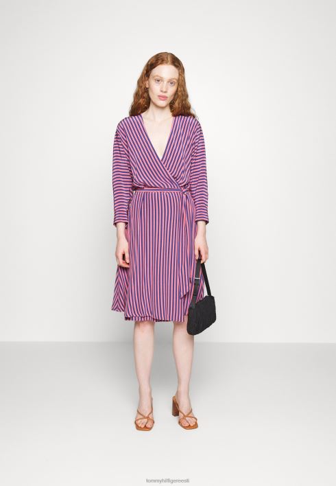 bandana wrap põlvkleit päevakleit RJV624418 roosa/sinine tint Tommy Hilfiger