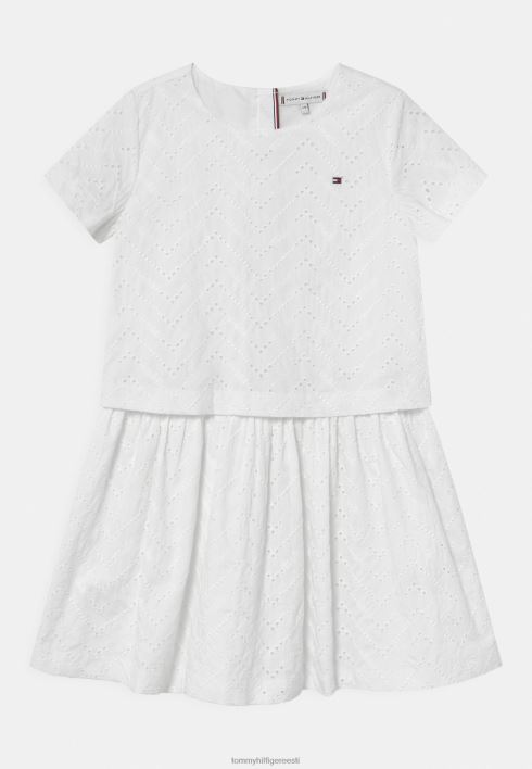 broderie anglaise kokteilikleit/peokleit RJV627822 valge Tommy Hilfiger
