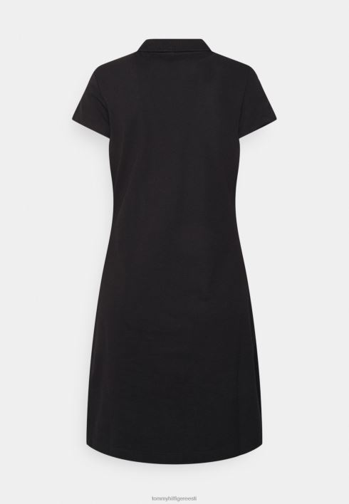 õhuke ring lühike päevakleit RJV627852 must Tommy Hilfiger