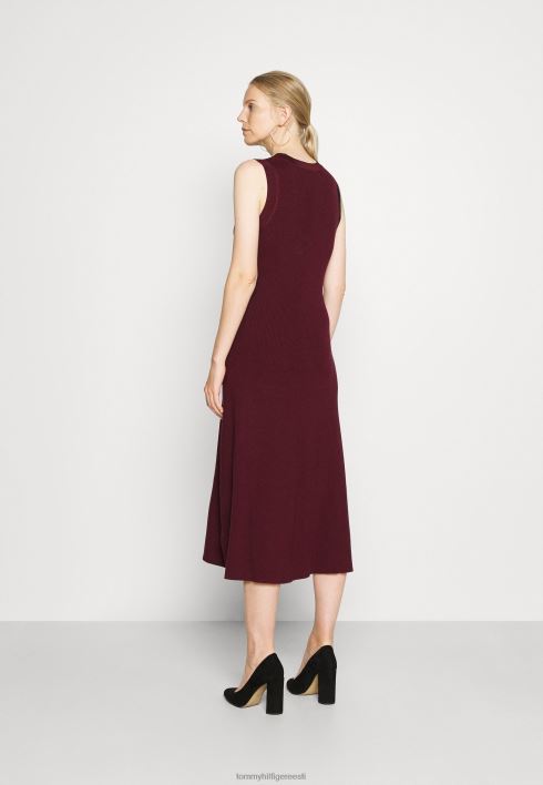 ikoon henley midi kampsun kleit RJV628427 sügav rouge Tommy Hilfiger