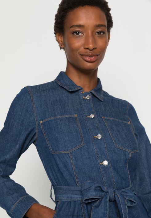 istuv flare kleit midi mady teksakleit RJV624360 tumesinine denim Tommy Hilfiger