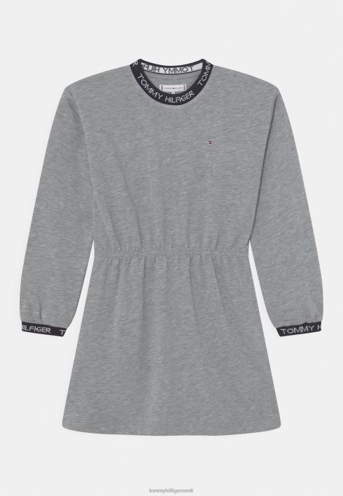 kaubamärgiga kleit jersey kleit RJV625751 helehall kanarbik Tommy Hilfiger