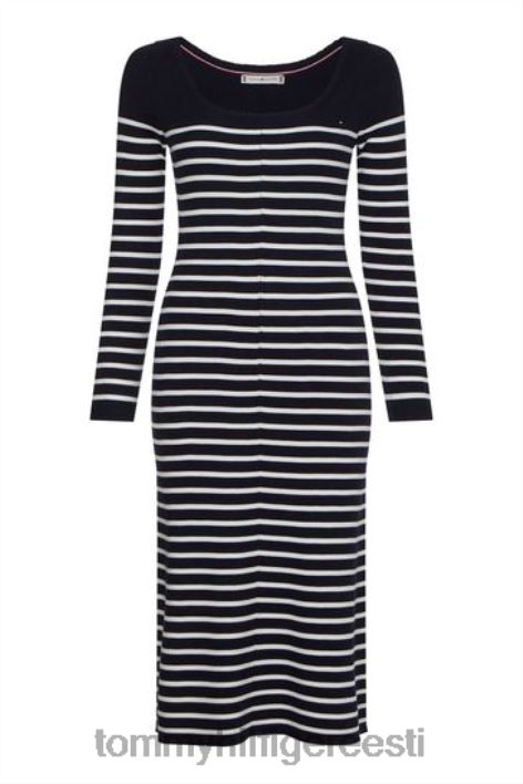kumer kaelusega kleit RJV623434 sinine Tommy Hilfiger