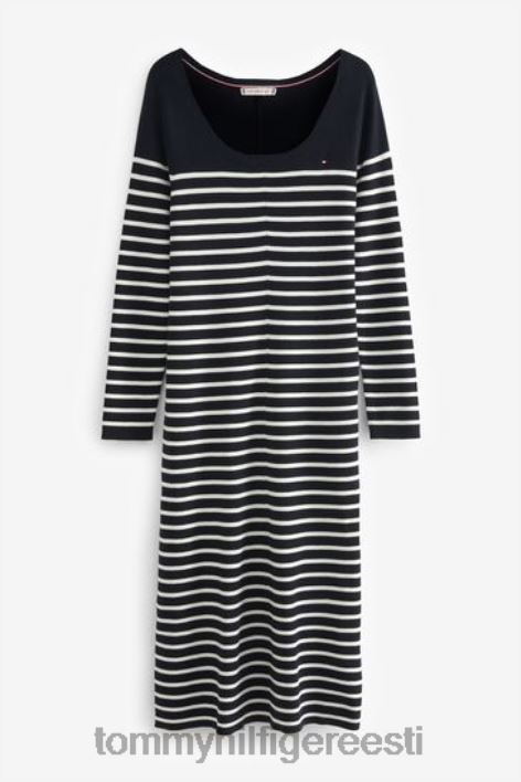 kumer kaelusega kleit RJV623434 sinine Tommy Hilfiger