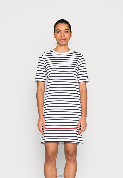lühike kleit jersey kleit RJV624415 valge kõrbetaevas Tommy Hilfiger