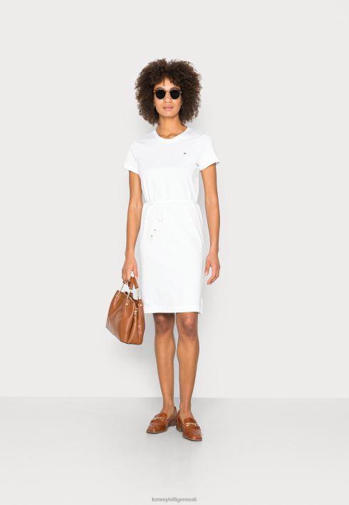 lahe lühike trikoo kleit RJV627362 valge Tommy Hilfiger