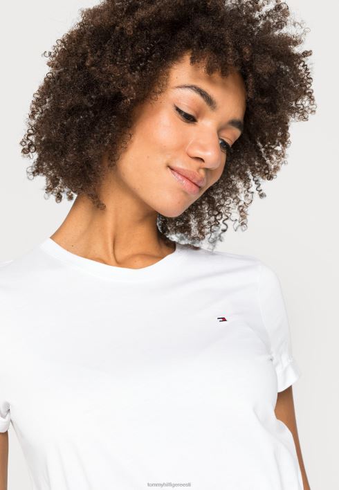 lahe lühike trikoo kleit RJV627362 valge Tommy Hilfiger