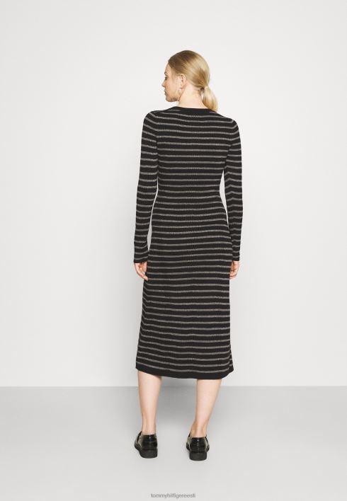 midi kleit kampsun kleit RJV627895 must/hõbedane Tommy Hilfiger