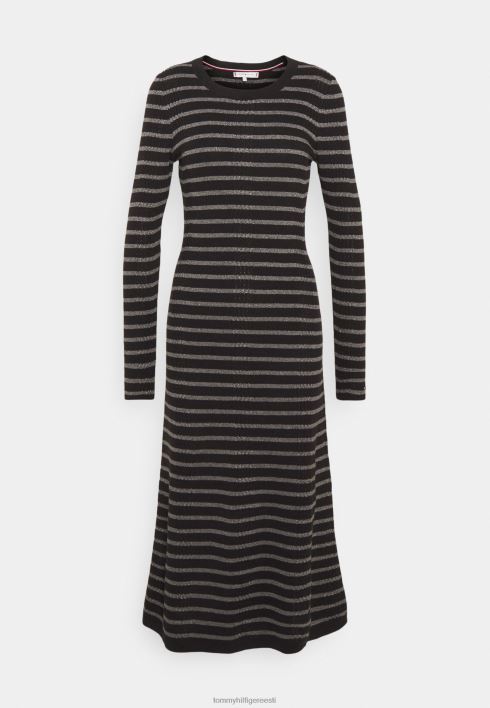 midi kleit kampsun kleit RJV627895 must/hõbedane Tommy Hilfiger