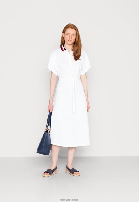 midi polo kleit päevakleit RJV627352 optika valge Tommy Hilfiger