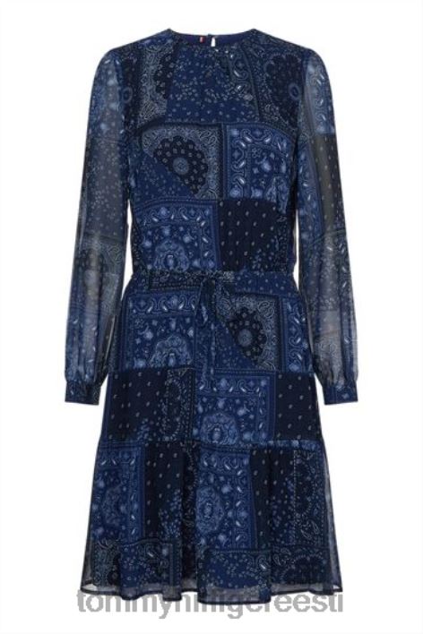 paisley midi kleit RJV623201 sinine Tommy Hilfiger