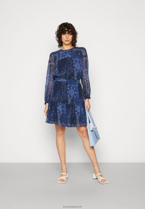 paisley põlvkleit brac päevakleit RJV627456 tumesinine Tommy Hilfiger