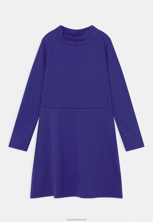 pilka kaelusega uisutaja kleit jersey kleit RJV628354 õukonnalilla Tommy Hilfiger