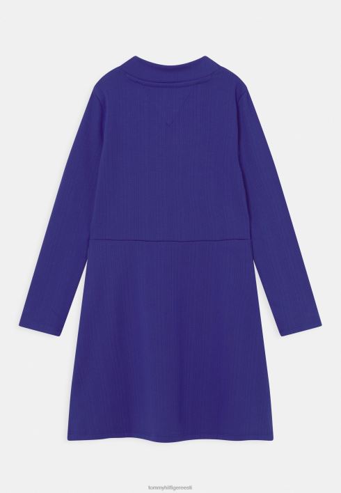 pilka kaelusega uisutaja kleit jersey kleit RJV628354 õukonnalilla Tommy Hilfiger