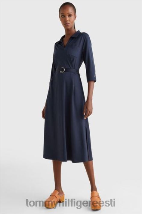 särk midi kleit RJV623192 sinine Tommy Hilfiger