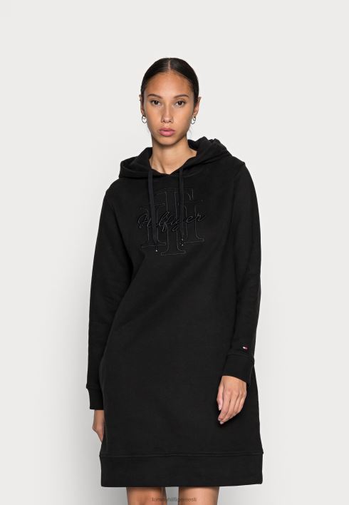 script kapuutsiga kleit päevakleit RJV627507 must Tommy Hilfiger