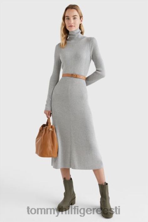 siidribiga rullkaelusega kleit RJV623452 hall Tommy Hilfiger