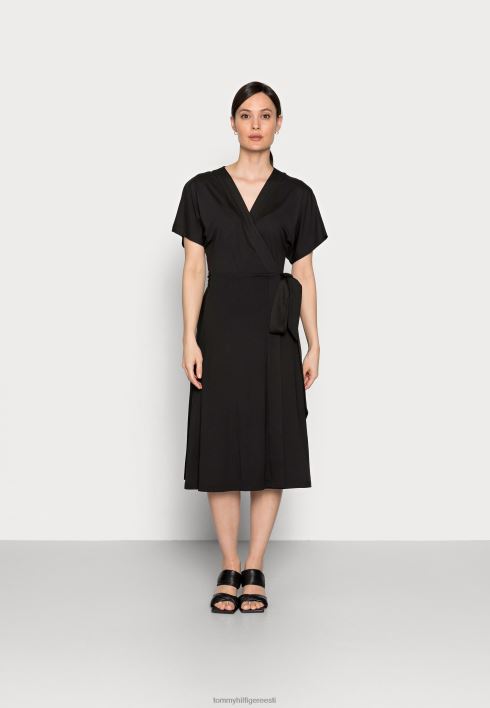 tavaline midi wrap-kleit jersey kleit RJV628556 must Tommy Hilfiger