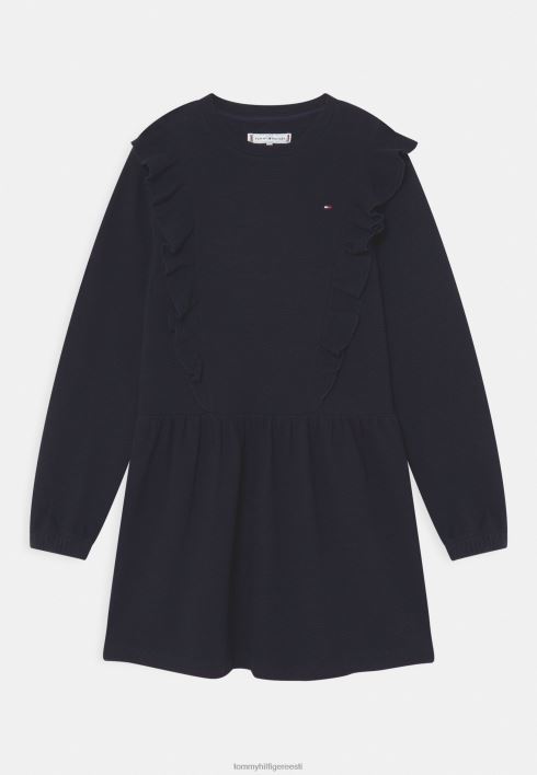 tekstuuriga volangidega päevakleit RJV624443 kõrbe taevas Tommy Hilfiger