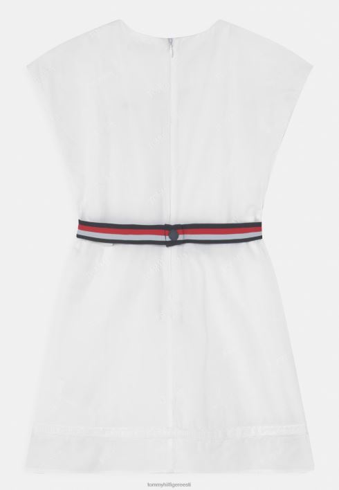 tikitud kleit päevakleit RJV628090 valge Tommy Hilfiger