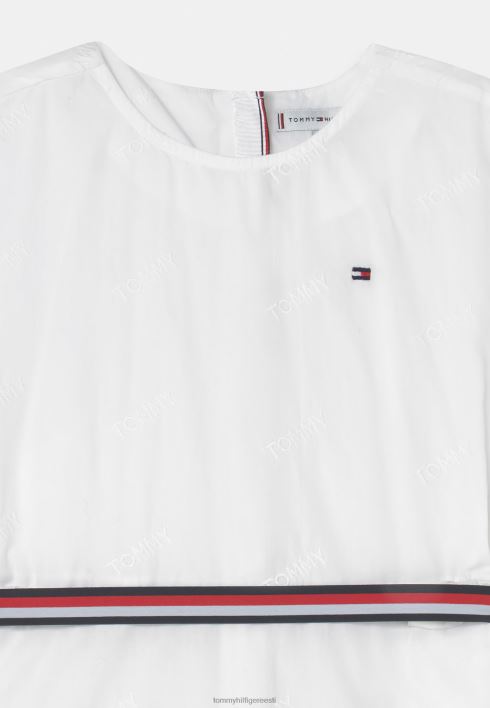 tikitud kleit päevakleit RJV628090 valge Tommy Hilfiger