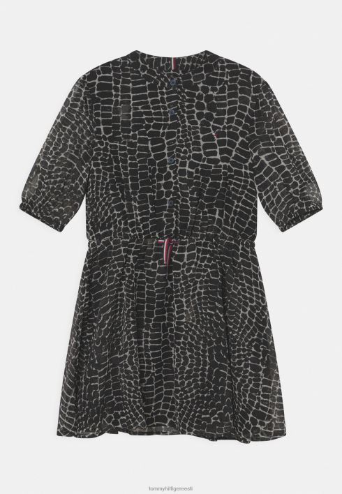 trükitud kleit kokteilikleit/peokleit RJV628080 must Tommy Hilfiger