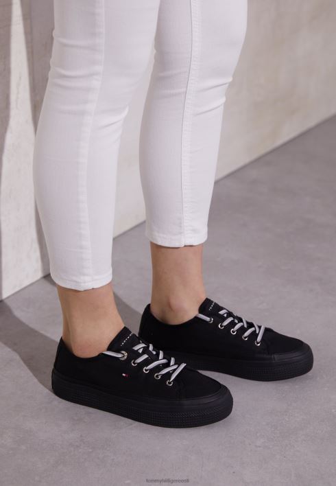 ettevõtte tasapinnalised treenerid RJV627927 must Tommy Hilfiger