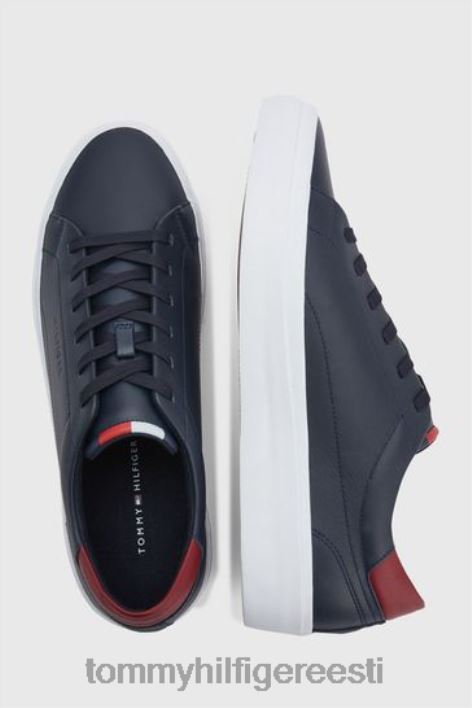 ettevalmistavad nahast trenažöörid RJV623019 sinine Tommy Hilfiger