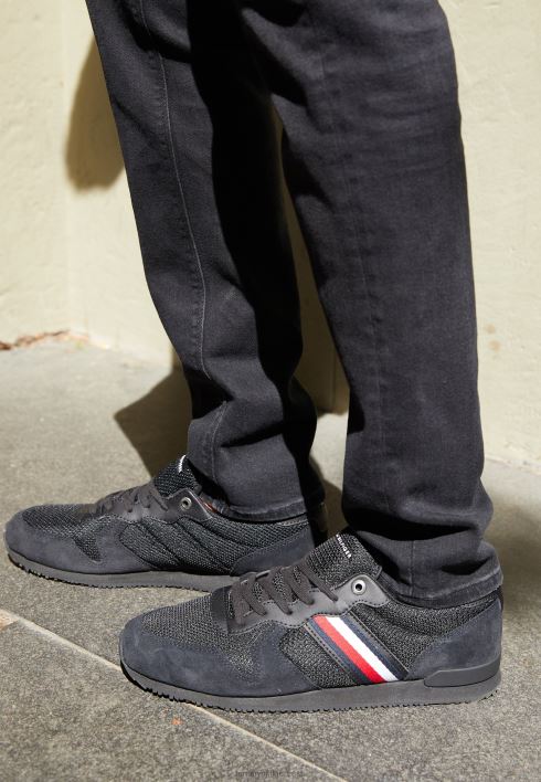 ikoonilised materjalisegud jooksjatreenerid RJV627458 must Tommy Hilfiger