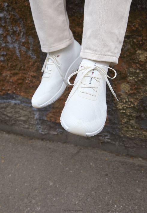 kerged jooksusokkidega kootud trenažöörid RJV625351 ekru Tommy Hilfiger