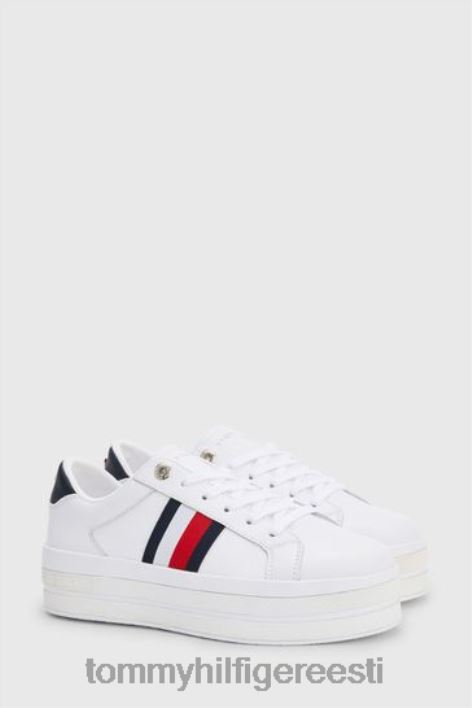 rihmaga tasapinnalised trenažöörid RJV623651 valge Tommy Hilfiger