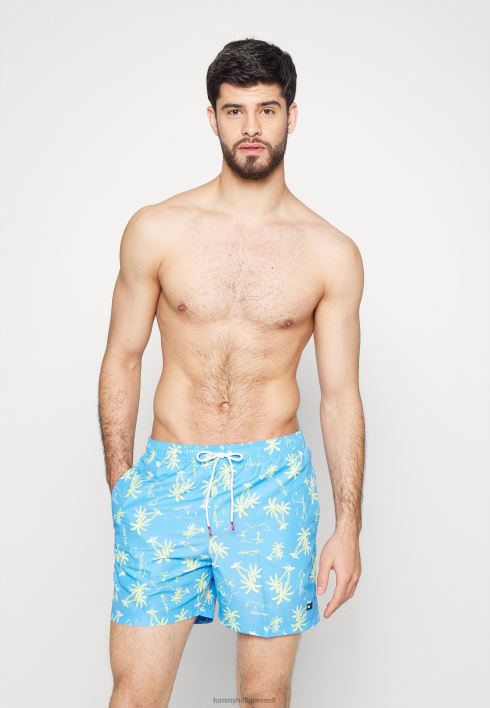 keskmise nööriga mustriga ujumispüksid RJV628266 helesinine Tommy Hilfiger