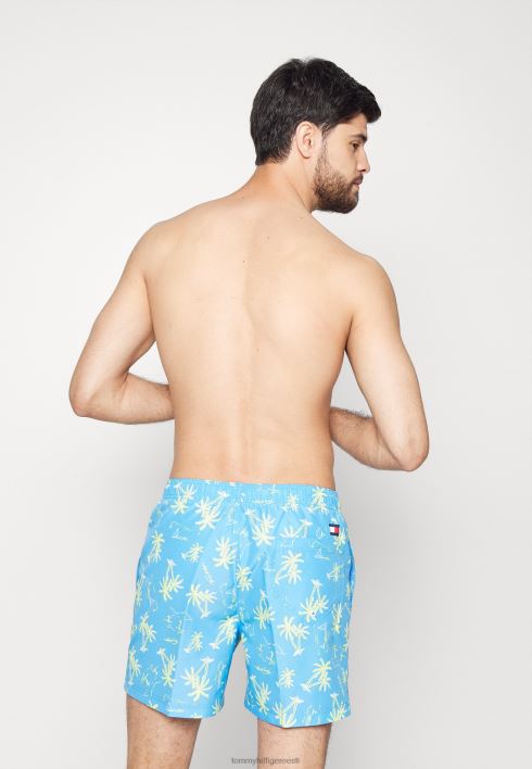 keskmise nööriga mustriga ujumispüksid RJV628266 helesinine Tommy Hilfiger