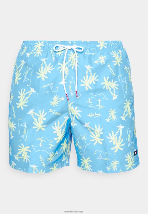 keskmise nööriga mustriga ujumispüksid RJV628266 helesinine Tommy Hilfiger