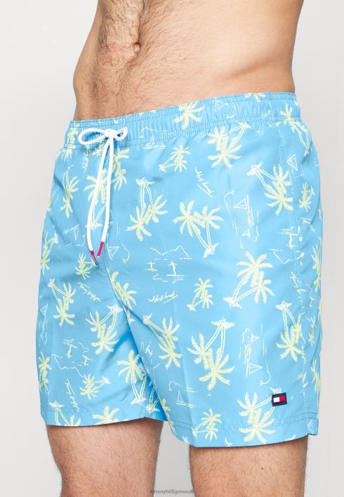 keskmise nööriga mustriga ujumispüksid RJV628266 helesinine Tommy Hilfiger