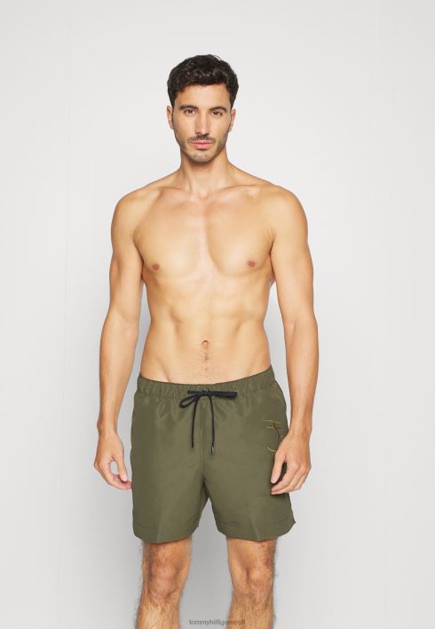 keskmise nööriga ujumispüksid RJV625042 armee roheline Tommy Hilfiger