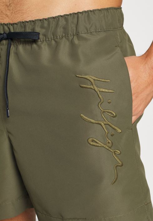 keskmise nööriga ujumispüksid RJV625042 armee roheline Tommy Hilfiger