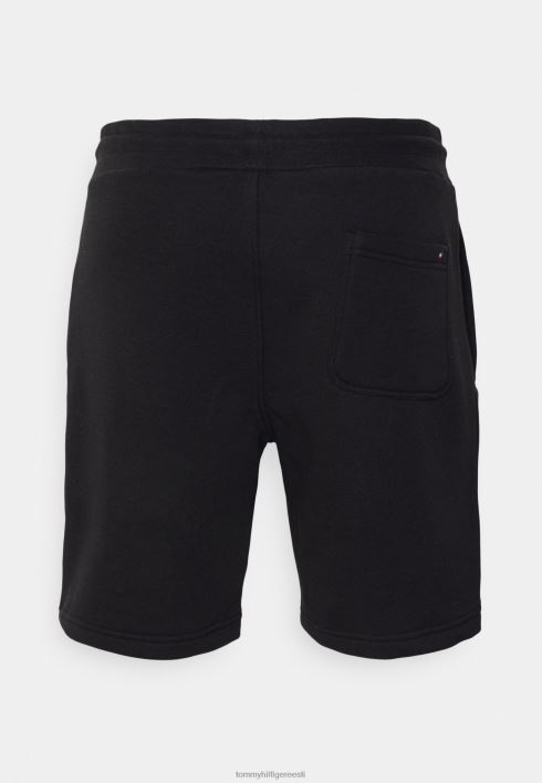 teibimisega virnastatud logoga unisex lühikesed püksid RJV624687 must Tommy Hilfiger
