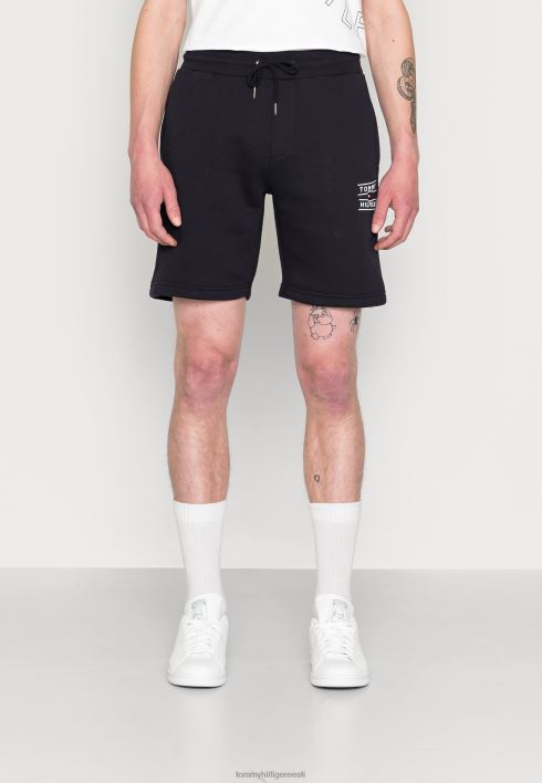 teibimisega virnastatud logoga unisex lühikesed püksid RJV624834 kõrbe taevas Tommy Hilfiger