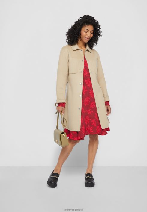 blendlong shacket klassikaline mantel RJV625003 beež Tommy Hilfiger