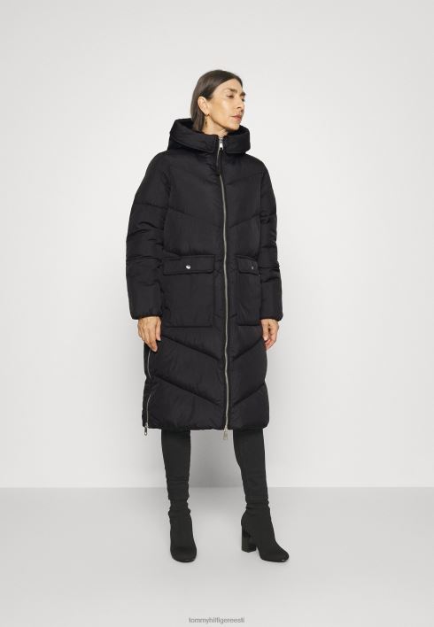 chevron voodriga maxi talvemantel RJV624337 must Tommy Hilfiger