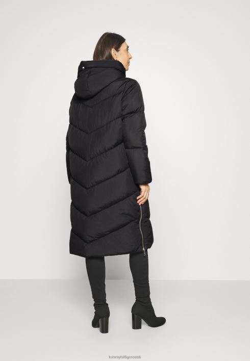 chevron voodriga maxi talvemantel RJV624337 must Tommy Hilfiger