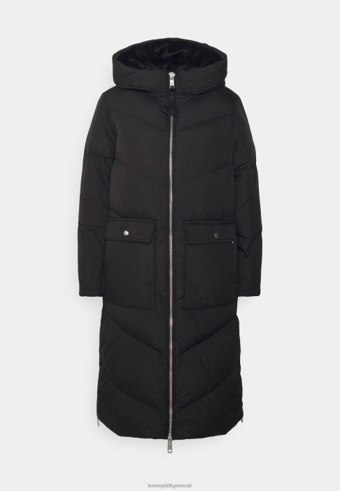 chevron voodriga maxi talvemantel RJV624337 must Tommy Hilfiger