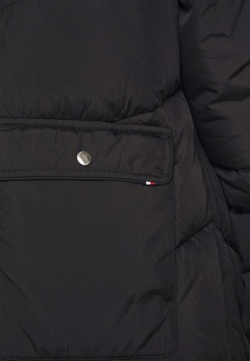 chevron voodriga maxi talvemantel RJV624337 must Tommy Hilfiger