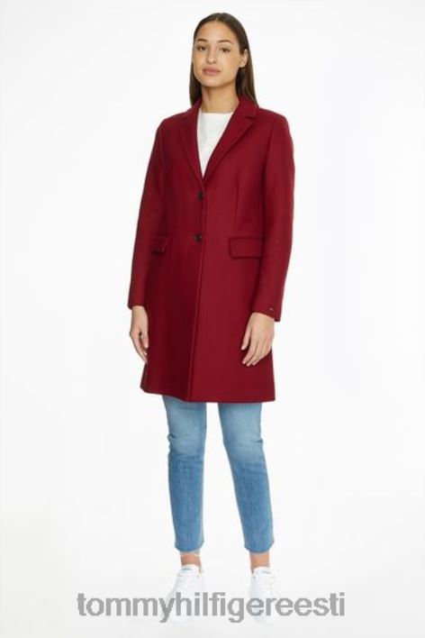 klassikaline villasegu mantel RJV623428 punane Tommy Hilfiger