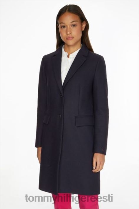 klassikaline villasegu mantel RJV623636 sinine Tommy Hilfiger